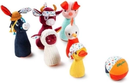 Lilliputiens bolos suaves granja con pelota con cascabel 12 m+