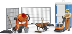 BRUDER set de construcción con hormigonera, figura y herramientas