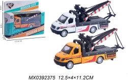 Modelo metálico de coche grúa con mecanismo de retroceso (pull-back)
