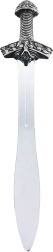 Espada de caballero con empuñadura plateada de PVC 56 cm