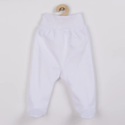 Pantalones con pies para bebé New Baby Classic II blancos