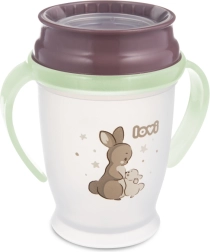 Vaso 360° con asas luminosas LOVI Night & Day 250 ml – para niñas