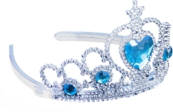 Corona princesa de invierno con piedritas azules