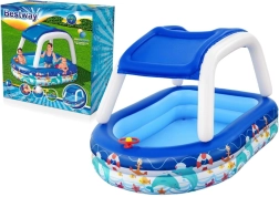 Bestway piscina infantil hinchable Sea Captain con toldo y volante