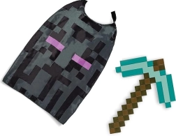 Disfraz de Minecraft para Halloween: pico de diamante y capa de Enderman de Disguise