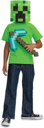 Disfraz de MINECRAFT para Halloween – pico de diamante y máscara de Creeper