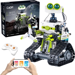 Set de construcción CaDA I.BOT Code Robot RC con LED, programación y control dual, 434 piezas