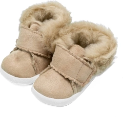 Patucos de invierno de ante sintético para bebé NEW BABY, marrón claro, 0–3 meses