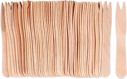 Tenedores de madera para aperitivos 8,5 cm, 50 uds