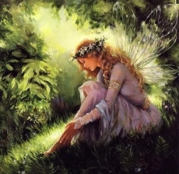 Pintura con diamantes Hada del bosque 30 × 40 cm