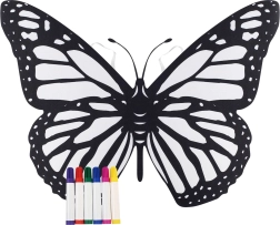Alas de mariposa para colorear – set creativo para niños