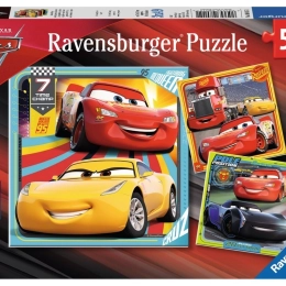 Puzzle Ravensburger Cars 3 en la pista 3×49 piezas