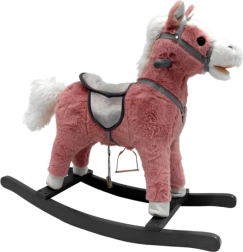 Caballo balancín 74 cm con sonidos – rosa