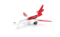 Avión de arrastre metálico con música y luces