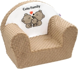 Sillón infantil de minky NEW BABY Cute Family cappuccino