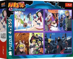 Trefl Puzzle Naruto Shippuden: Aventuras de Naruto Uzumaki 4x250 piezas