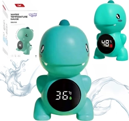 Termómetro digital infantil para agua y habitación WOOPIE con forma de dinosaurio – azul