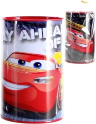 Hucha infantil metálica Cars 15 cm redonda - 1 pieza