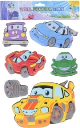 Pegatinas de pared de coches de espuma – decoración infantil para la pared