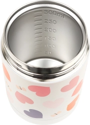 Recipiente de acero inoxidable aislado para alimentos con corazones de A Little Lovely Company