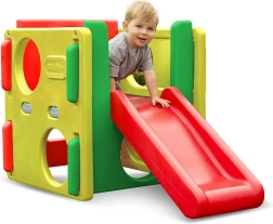 Little Tikes Jr. Activity Gym – zona de juegos natural para interior y exterior con tobogán