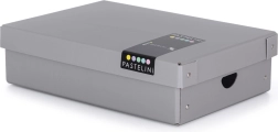 Caja de almacenamiento laminada PASTELINI, gris, pequeña
