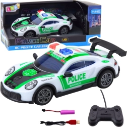 Coche policial deportivo RC Drift con iluminación LED 1:22