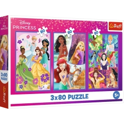 Puzzle 3x80 Disney Princesas Amigas Trefl