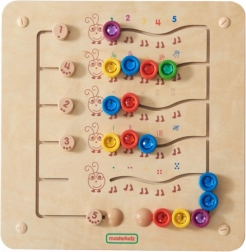 Masterkidz orugas de colores – panel Montessori de pared para aprender números y cantidades