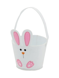 Cestita de Pascua de fieltro con forma de conejito, marrón 17 × 23 cm