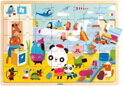 DJECO rompecabezas de madera aeropuerto 35 piezas