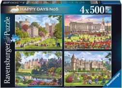 Puzzle Ravensburger Residencias Reales del Reino Unido 4x500 piezas
