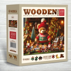 Puzzle de madera Osito navideño – 1010 piezas