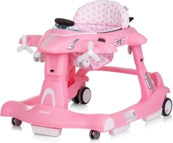 Andador 3 en 1 Avión Rosa