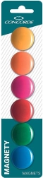 Imanes de colores CONCORDE 30 mm, juego de 6 uds.