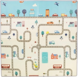 Alfombra de juego infantil Chipolino Ciudad 142 × 142 cm