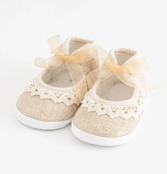 Patucos de encaje para bebé New Baby marrones 3–6 meses