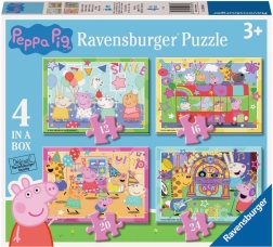 Puzzle Peppa Pig en la fiesta 4en1