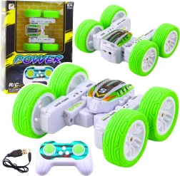 Coche RC acrobático 360° 1:32 verde