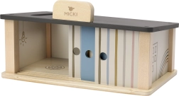 Garaje y taller de coches de madera Micki para niños