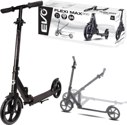 Patinete EVO Flexi Max 200 negro con caballete y correa 8+