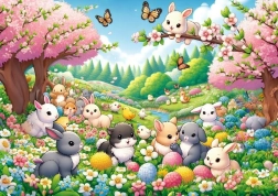 Puzzle Encuentro de conejitos (25 piezas)