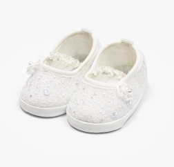 Bailarinas de encaje para bebé NEW BABY, beige, 12–18 meses