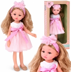 Muñeca bailarina con vestido de tul rosa, 35 cm