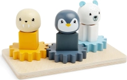 Tabla motriz de madera con animales árticos
