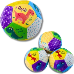 Set de pelotas blandas de dinosaurios 9 cm 3 uds