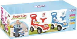 Coche correpasillos Woopie 4 en 1 con clasificador de formas, empujador, bocina y compartimento