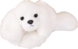 Perro de peluche Maltés con patas pesadas blanco 30 cm