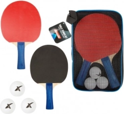 Set de tenis de mesa con 2 palas y 3 pelotas en estuche