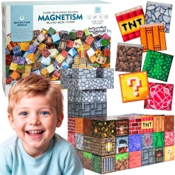 Set de construcción magnético 3D - 63 piezas